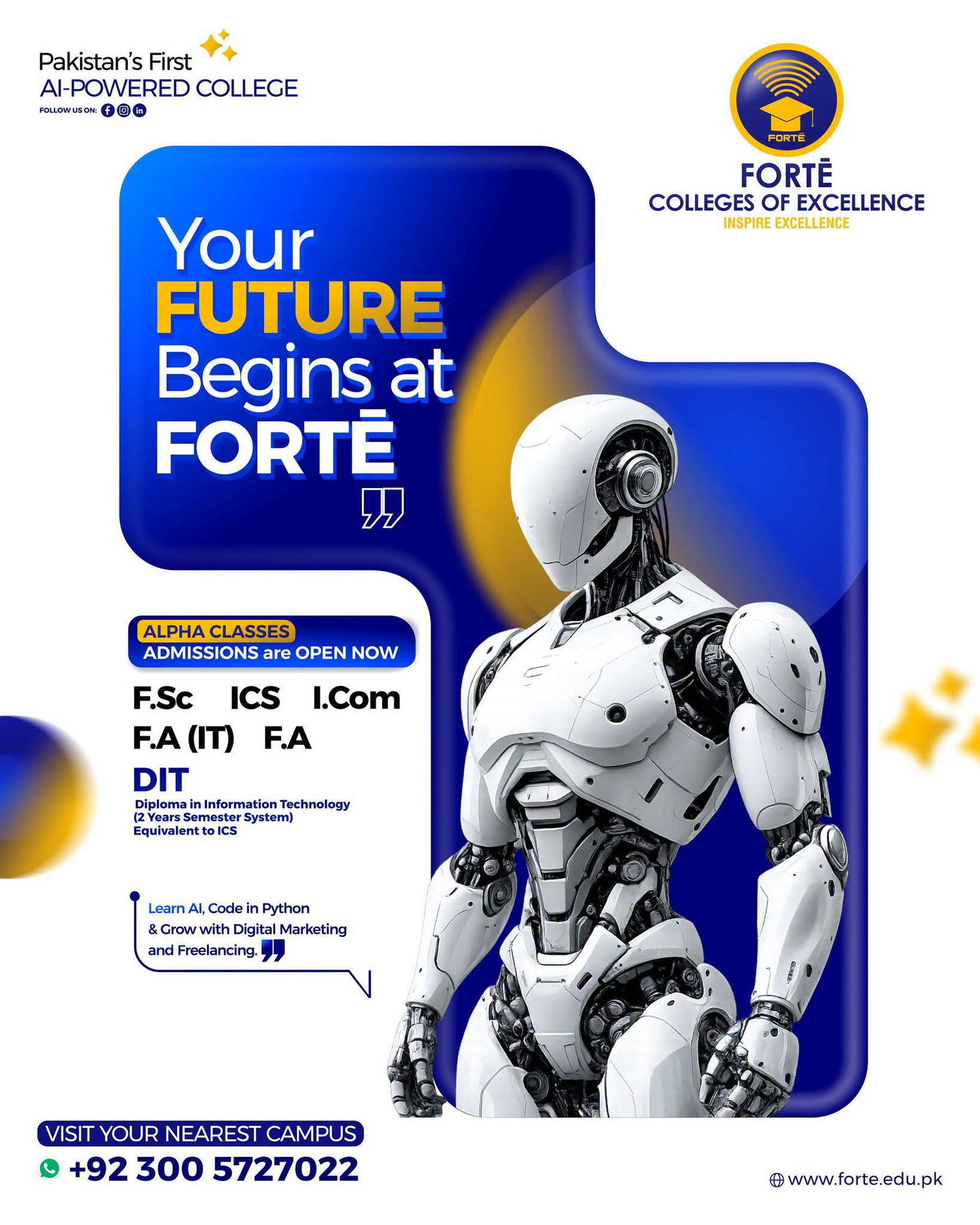 Fortē static post — Your Future Begins at Fortē